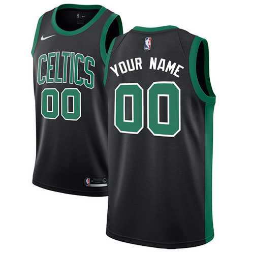 Womens Customized Boston Celtics Black Nike NBA Statement Editio Jersey